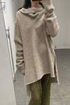 Marc le bihan round neck sweater 2772 taupe gray -brown